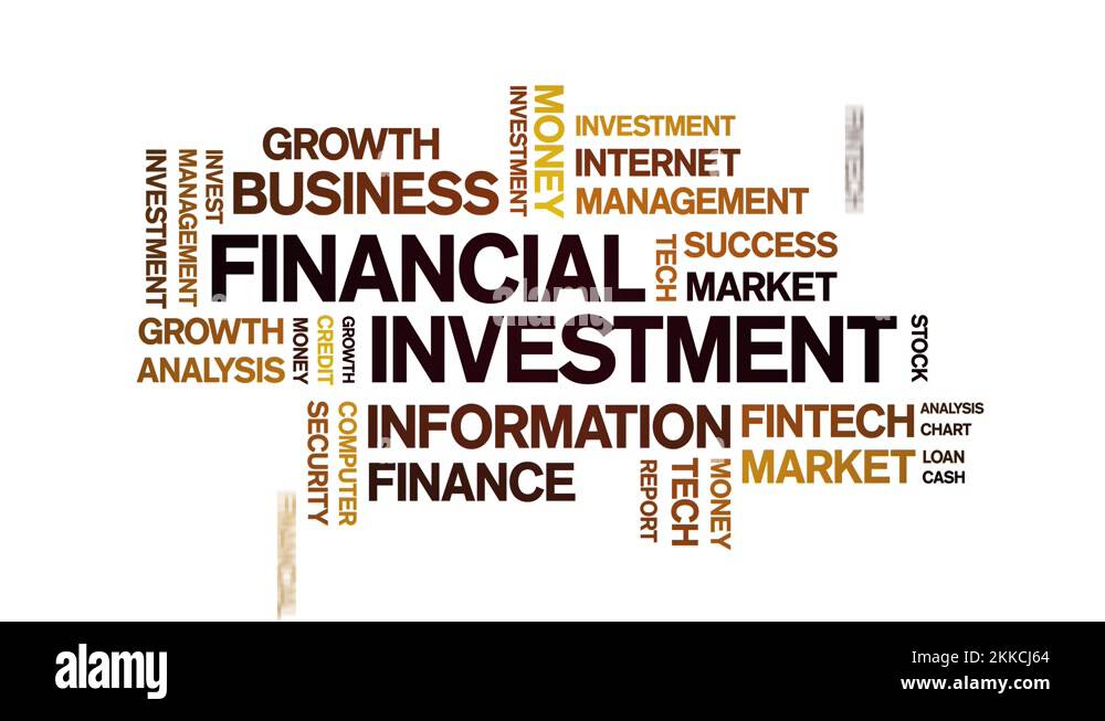 4k Financial Investment Animated Tag Word Cloud,Text Animation seamless ...