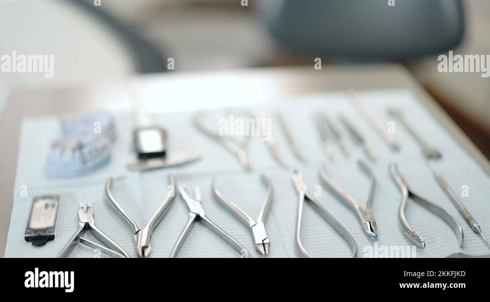 Dental tools for orthodontic treatment Stock Video Footage Alamy