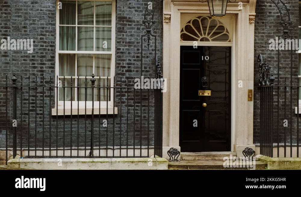 10 And 11 Downing Street Whitehall London England Uk Stock Video