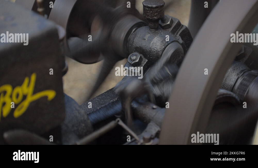 Rural, restored 19th century Steam driven, steampowered machines at