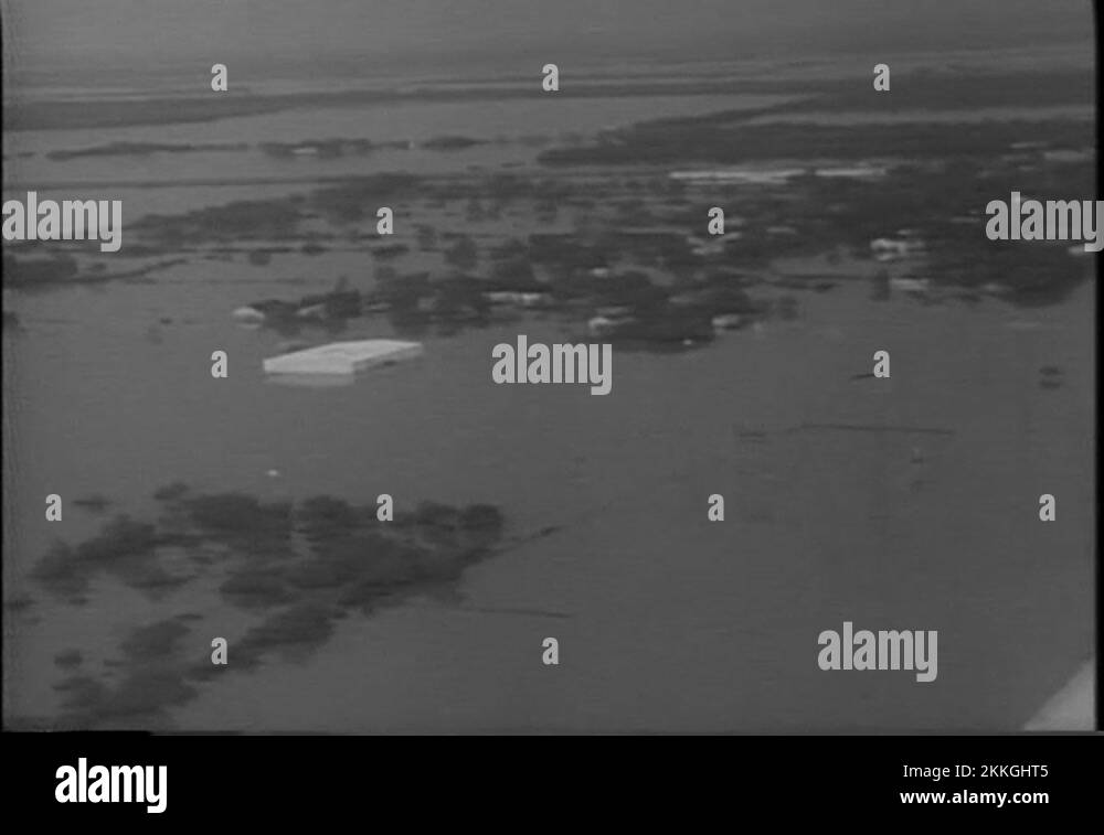 Hurricane Beulah 1967 Angry Waters Worst Flood in Texas History Stock