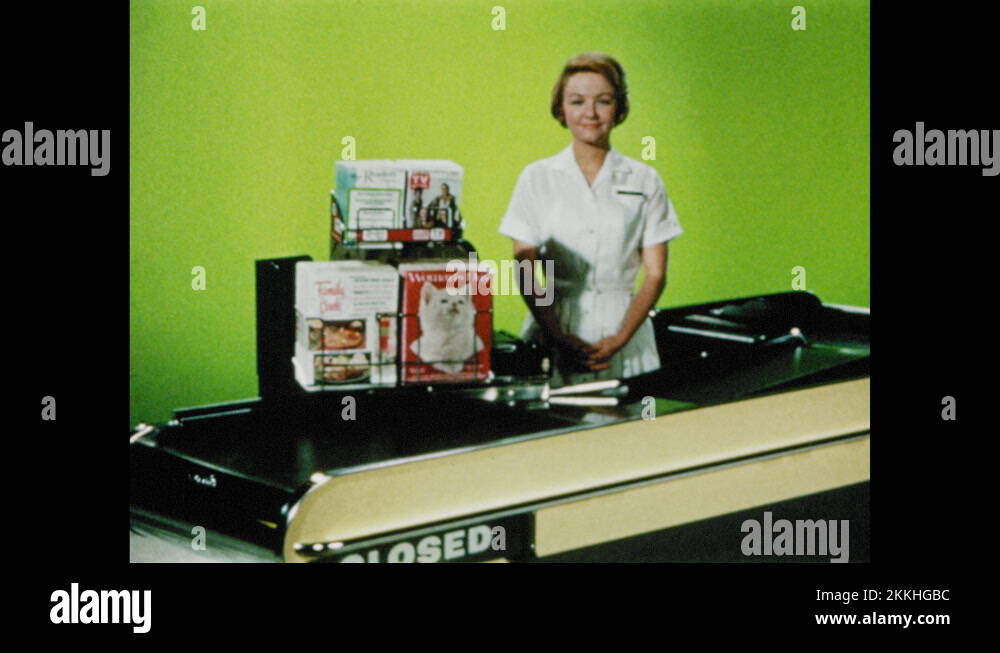 1960s cashier counting money in cash register Stock Video Footage Alamy