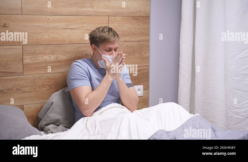 COVID19 man has shortness of breath coronavirus cough breathing