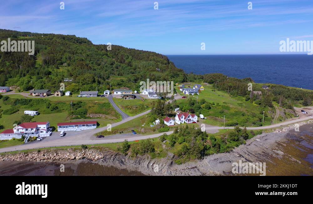 GrandeVallée village In Gaspésie, Quebec, Canada Stock Video Footage