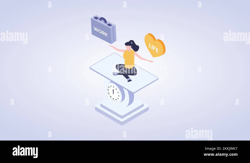 Work life balance cartoon woman Stock Videos & Footage - HD and 4K ...