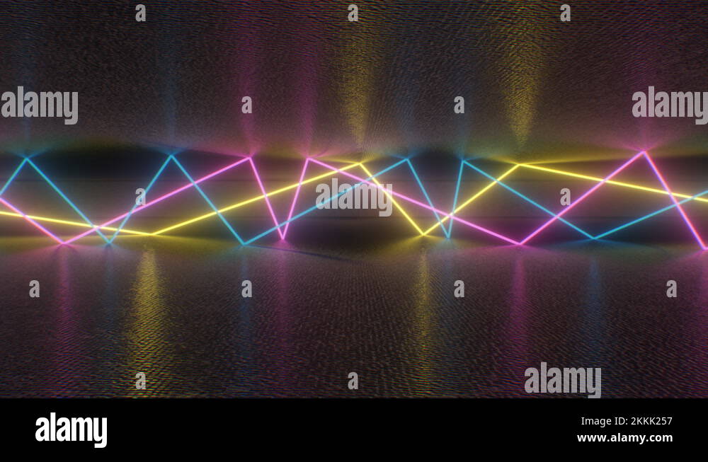 Flickering Neon Fluorescent Laser Beam SciFi Light Reflection Bounce