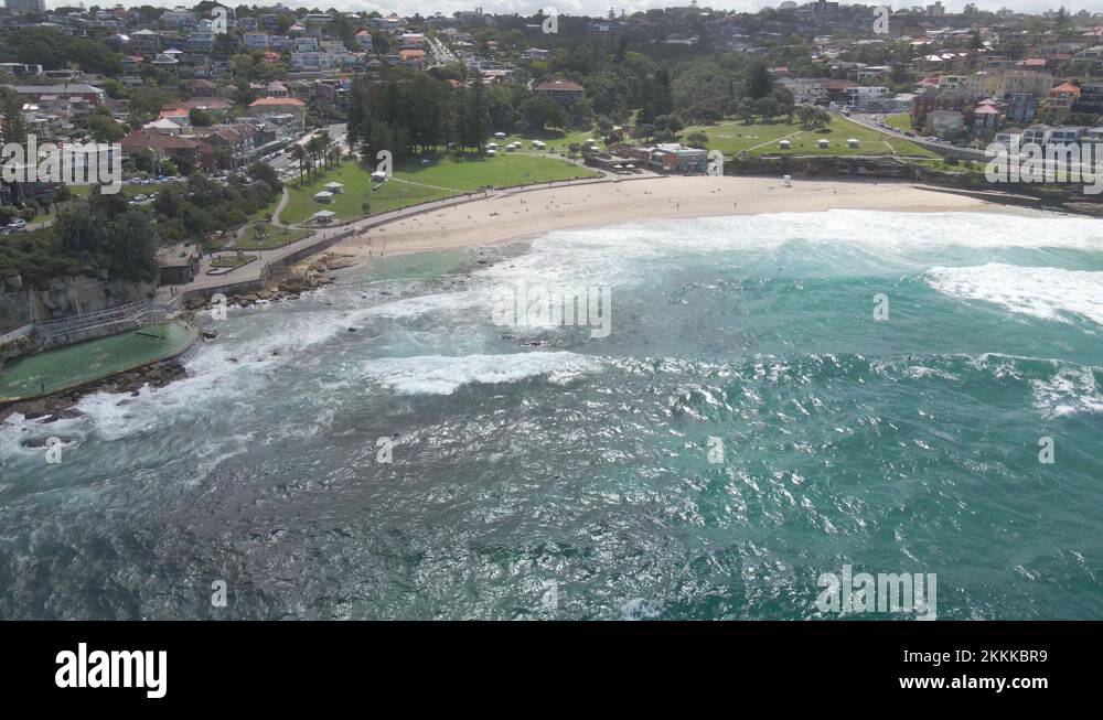 Bird's Eye View Of Bronte Beach Near Public Swimming Pool Bronte Park
