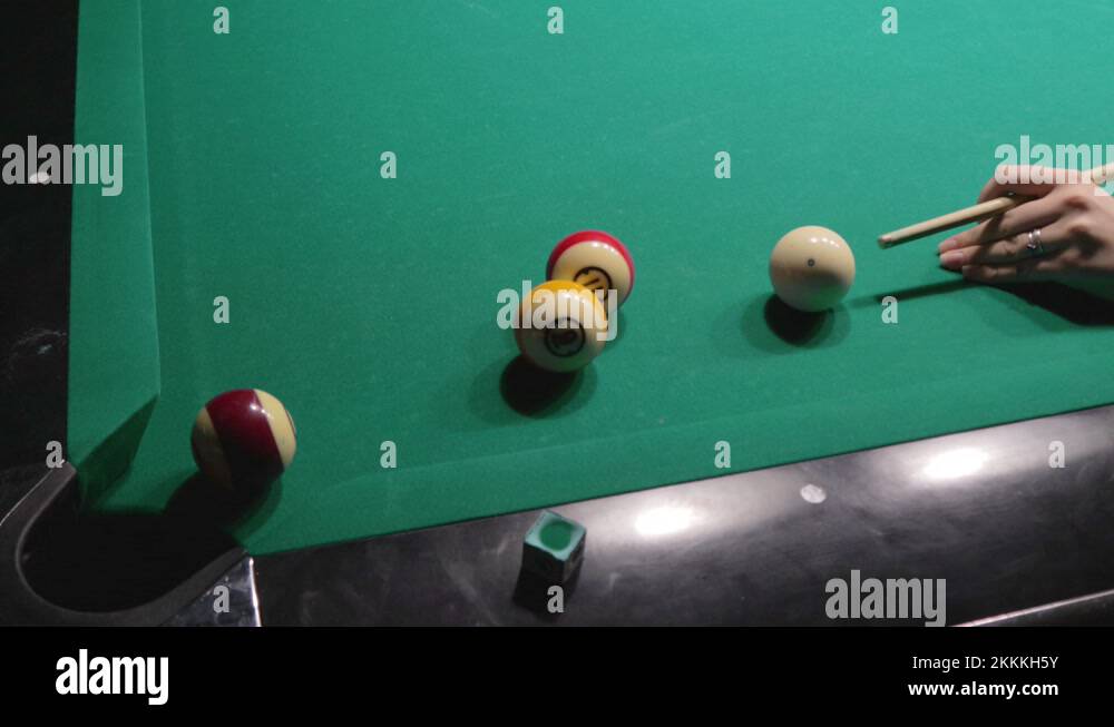 Girls play on billiards punch balls smart game sport calculation