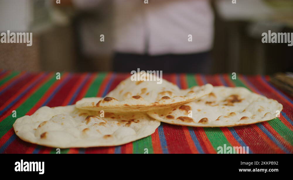 Fresh Naan Bread At A Traditional Bakery Between Tea Shops in Erbil