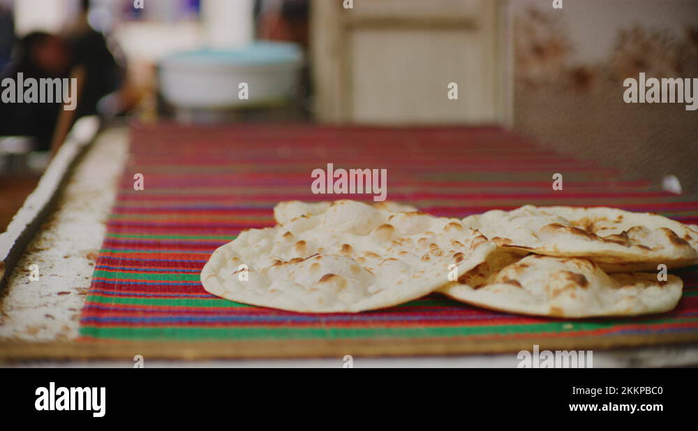 Traditional Fresh Naan Bakery Between Tea Shops Near The Citadel in