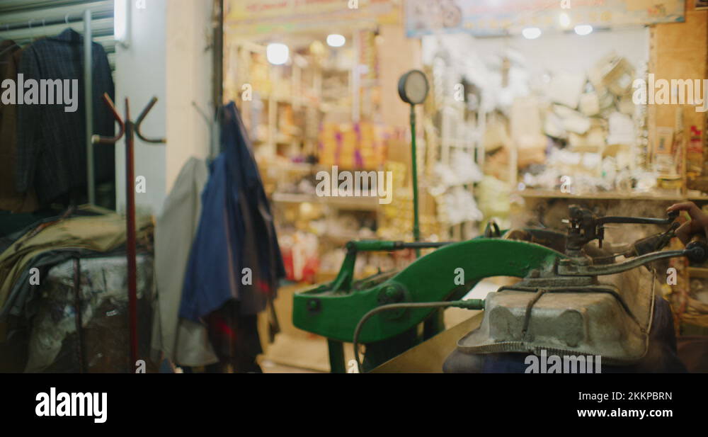 Traditional Steam Press Iron On Suit Jackets At The Grand Bazaar in