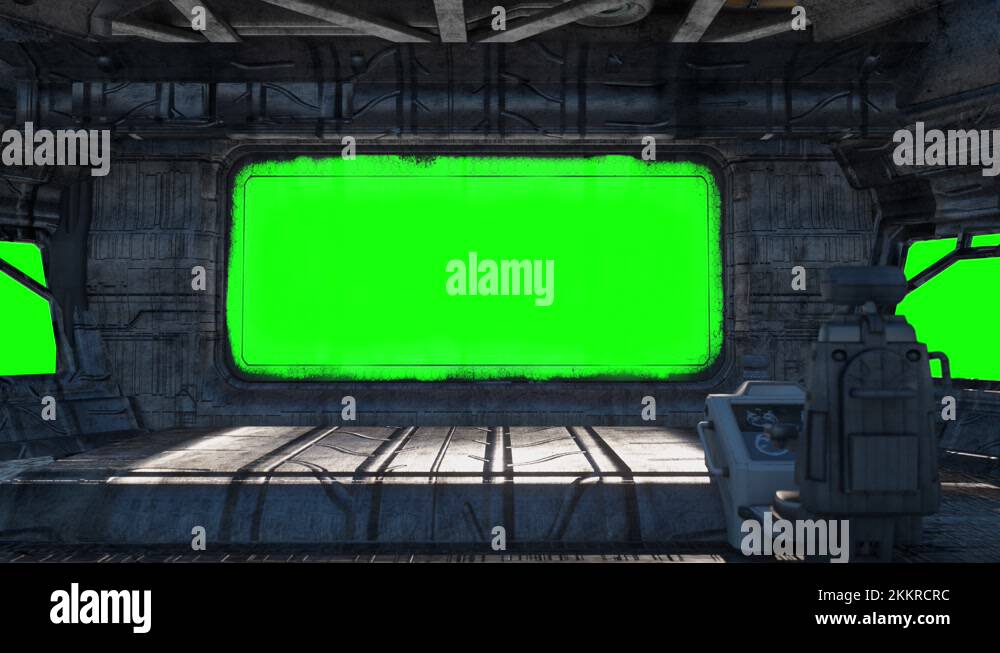 Spaceship Cockpit in a Pilot Point of view render 3d Stock Video