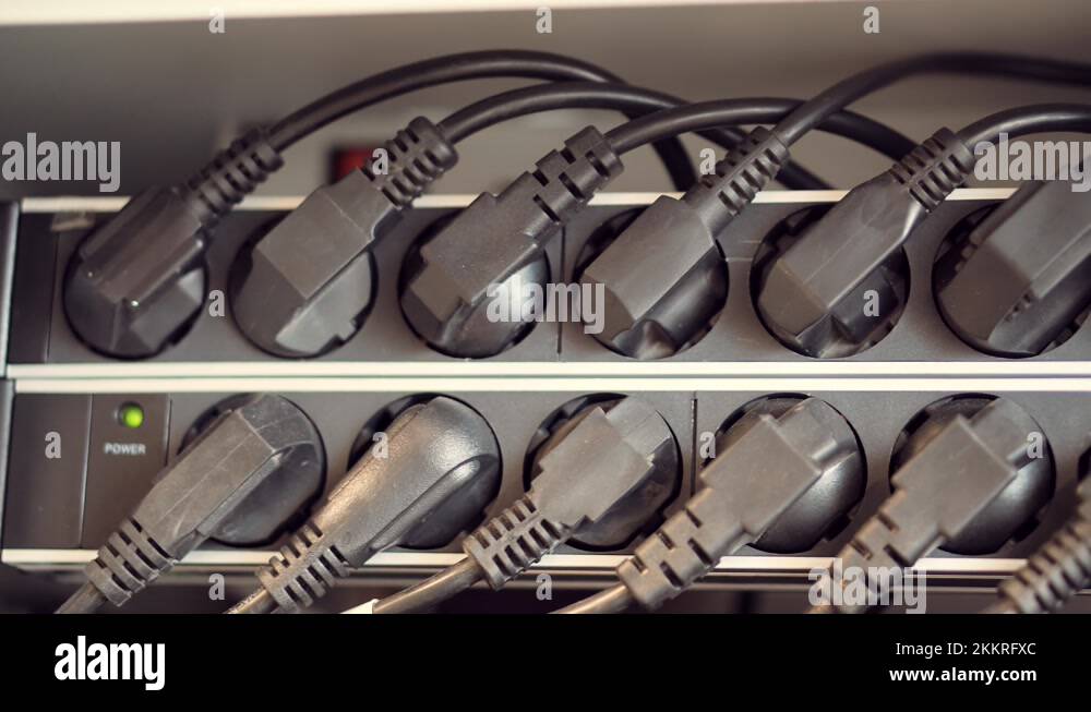 Electricity Equipment Infrastructure.Electrical Wires Power Cord Server