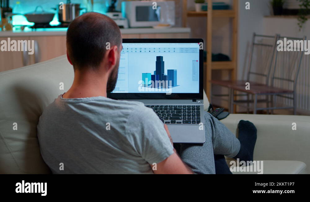Architect using cad software to design industrial prototype Stock Video ...