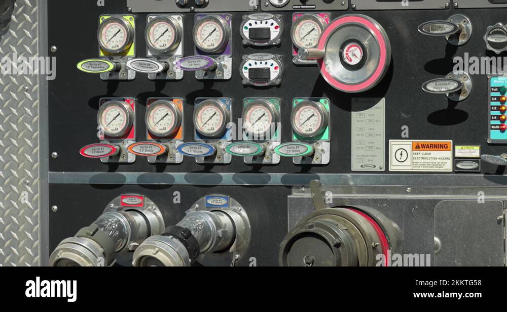 Pressure gauges on fire truck Stock Videos & Footage - HD and 4K Video ...