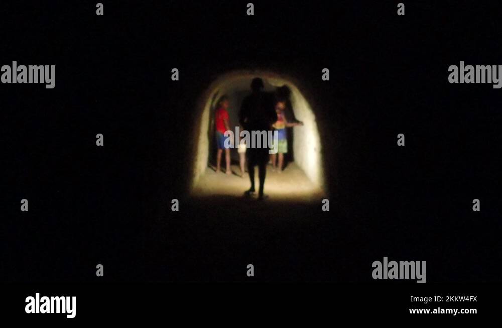 Papua New Guinea , Rabaul Japanese tunnels. Underground hospital Stock Video Footage Alamy