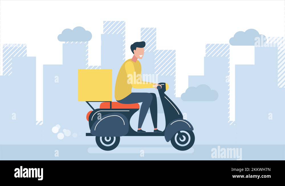 Scooter courier Stock Videos & Footage HD and 4K Video Clips Alamy