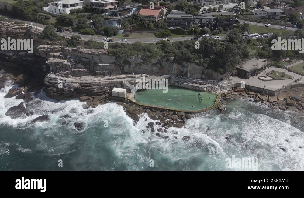 People Swimming In Bronte Baths. Saltwater Rock Pool At Bronte Beach In Stock Video Footage Alamy