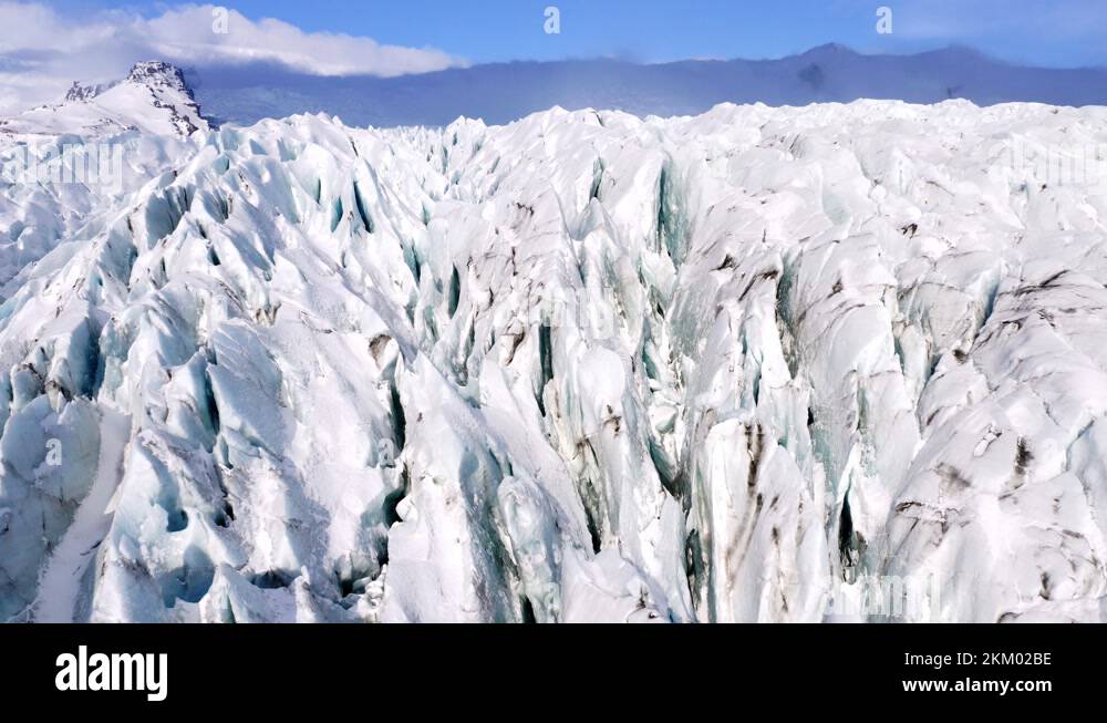 CrackedIceforwarddolly Ice and climate changes Stock Video Footage