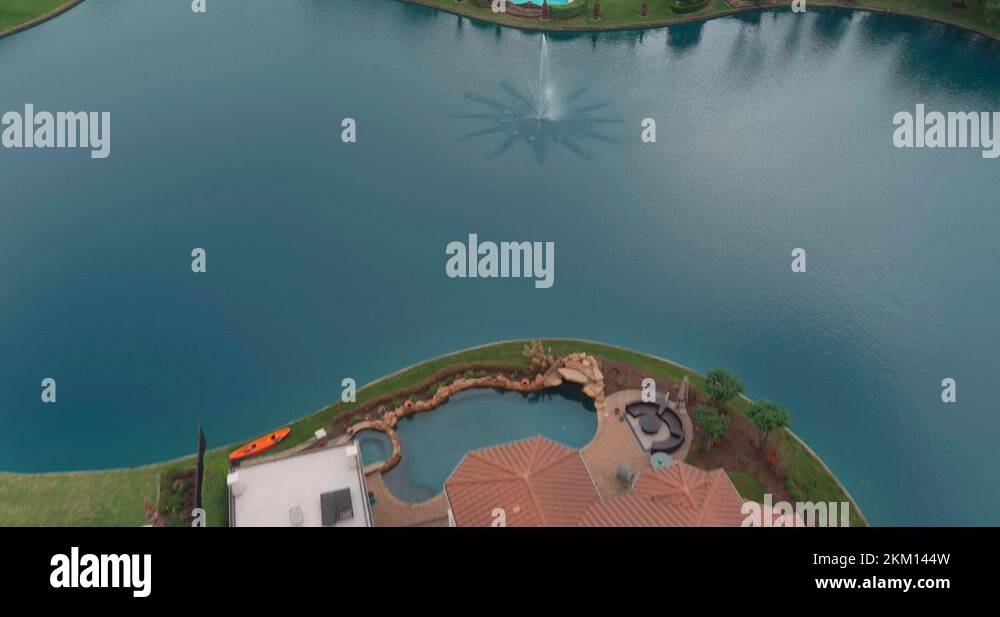 Aerial of affluent homes in Houston, Texas Stock Video Footage Alamy