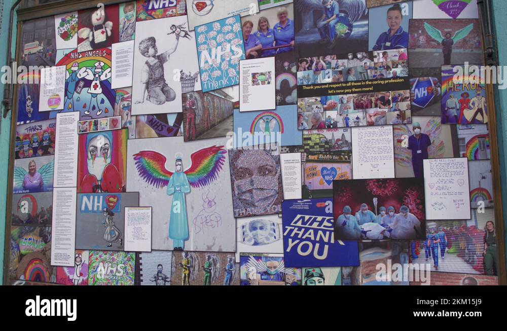 NHS thank you messages wall of art, drawing, graffiti images for heroes ...
