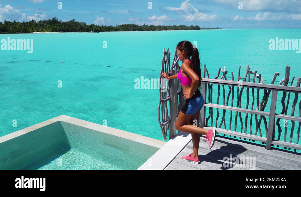 Standing Kickback AKA Standing Donkey Kick Back Exercise for training butt and Stock Video