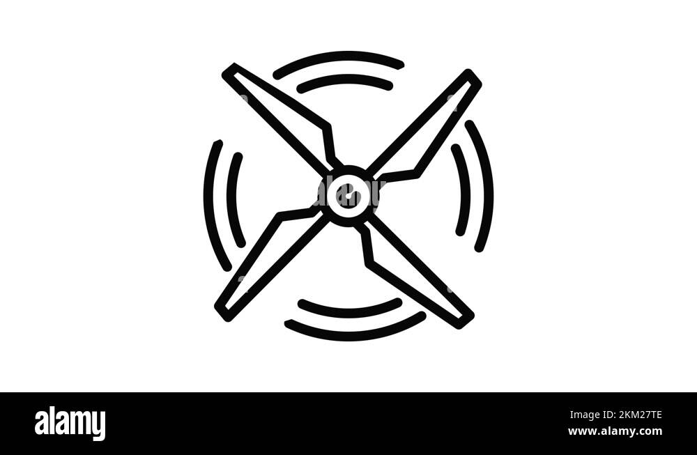 Rotation of drone propeller icon animation Stock Video Footage Alamy