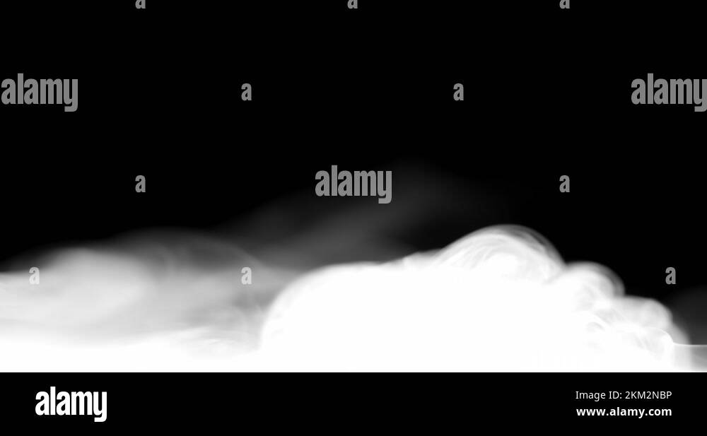 Real Smoke Overlays on Black Background. Video Loop Stock Video Footage