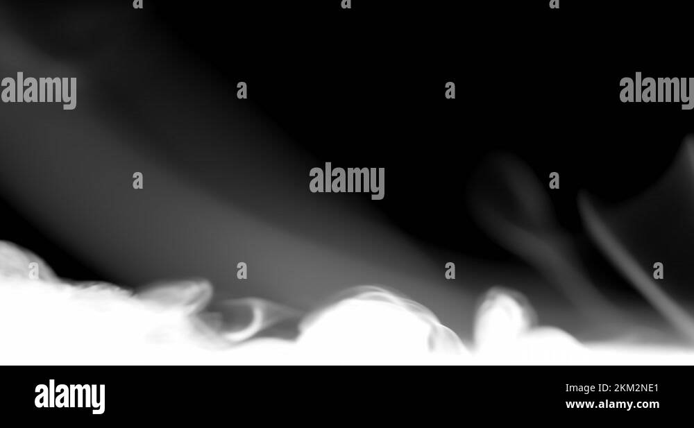 Real Smoke Overlays on Black Background. Video Loop Stock Video Footage