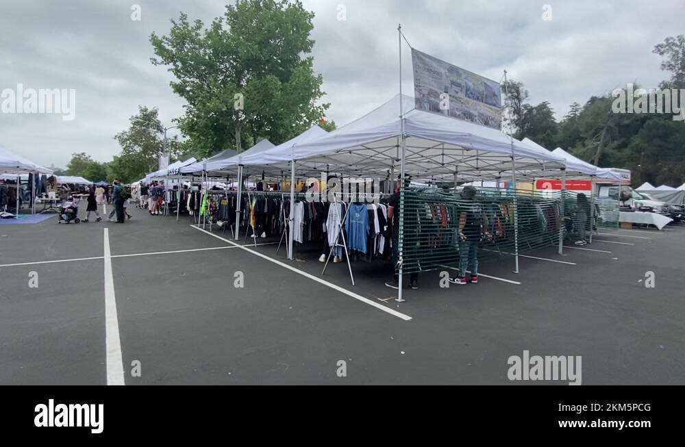 Flea market swap meet at Rose Bowl located in Los Angeles during