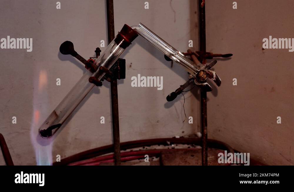 Bunsen burner bunsenburner flame experiment lab laboratory Stock Videos