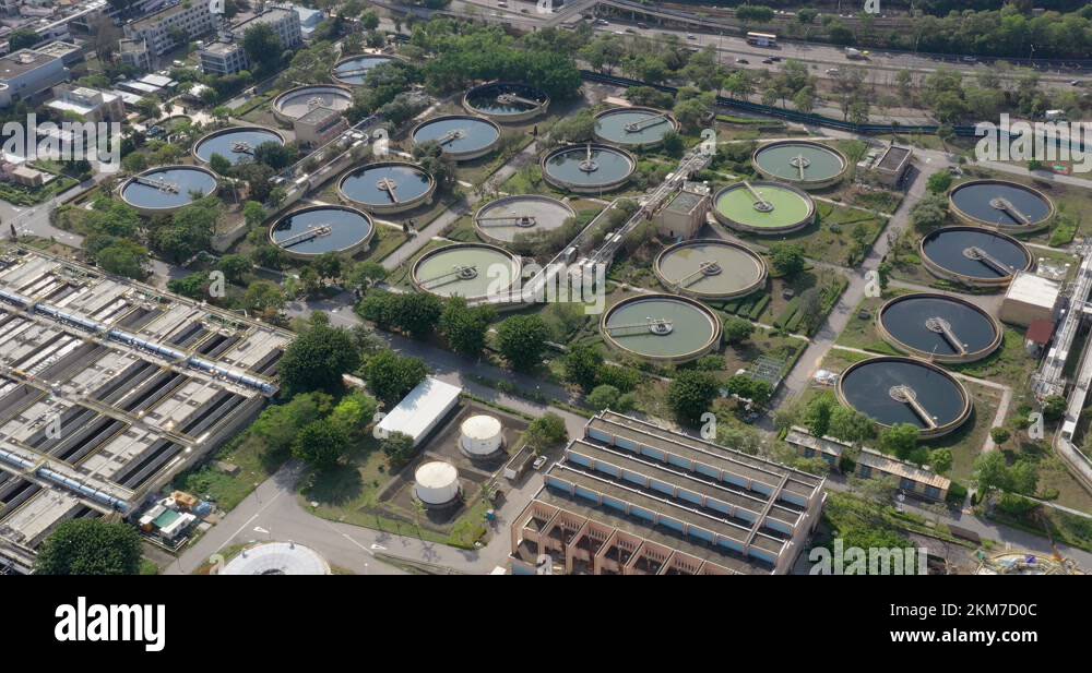 Sha Tin, Hong Kong 17 March 2019 Sewage treatment plant in Hong Kong