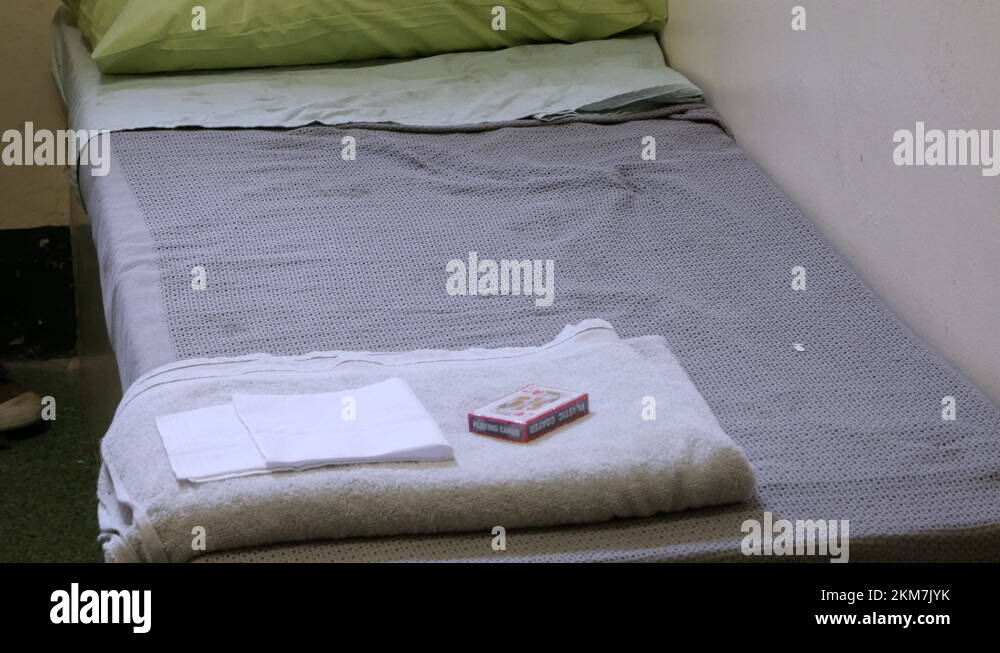 Inside A British Prison Cell. Home Environment For A British Prisoner