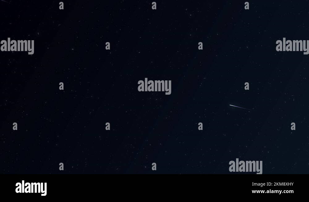 Twinkle Stars in Night Sky with Shooting Stars Animation Seamless Loop