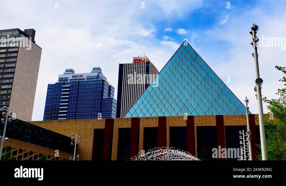 Edmonton glass pyramid city hall Stock Videos & Footage HD and 4K