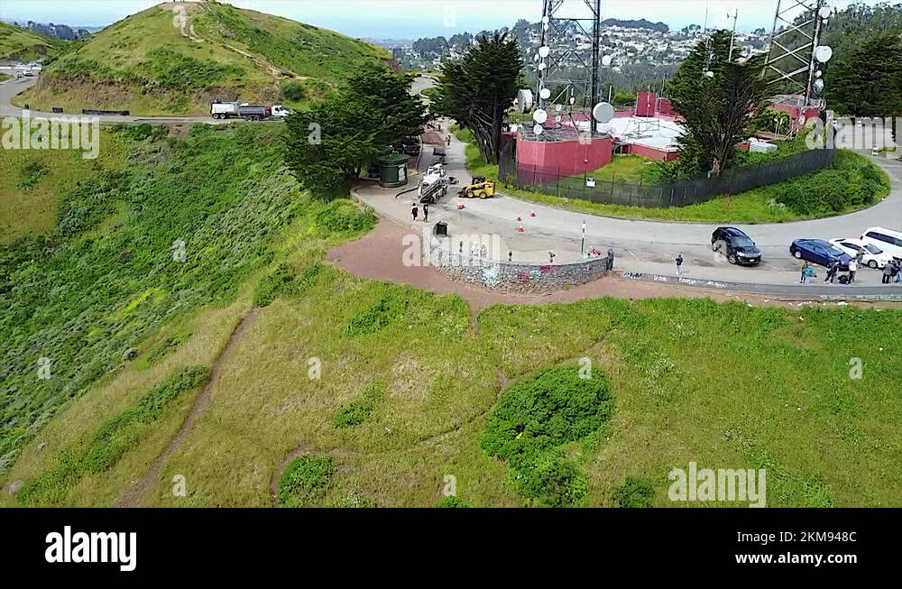 AERIAL Twin Peaks, Christmas Tree Point, San Francisco, California