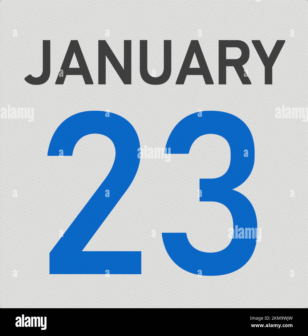 January 24 date behind crumpled paper page of a calendar, 3d animation ...