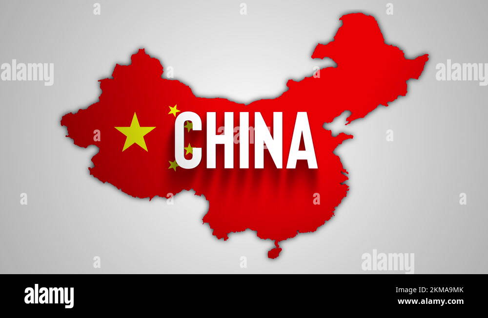 Chinese Map. Map Of China. Animated 4k Chinese Map With Graphic