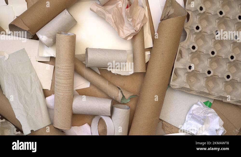 Paper Recycle. Recyclable cardboard packaging. Reduce, Reuse, Recycle