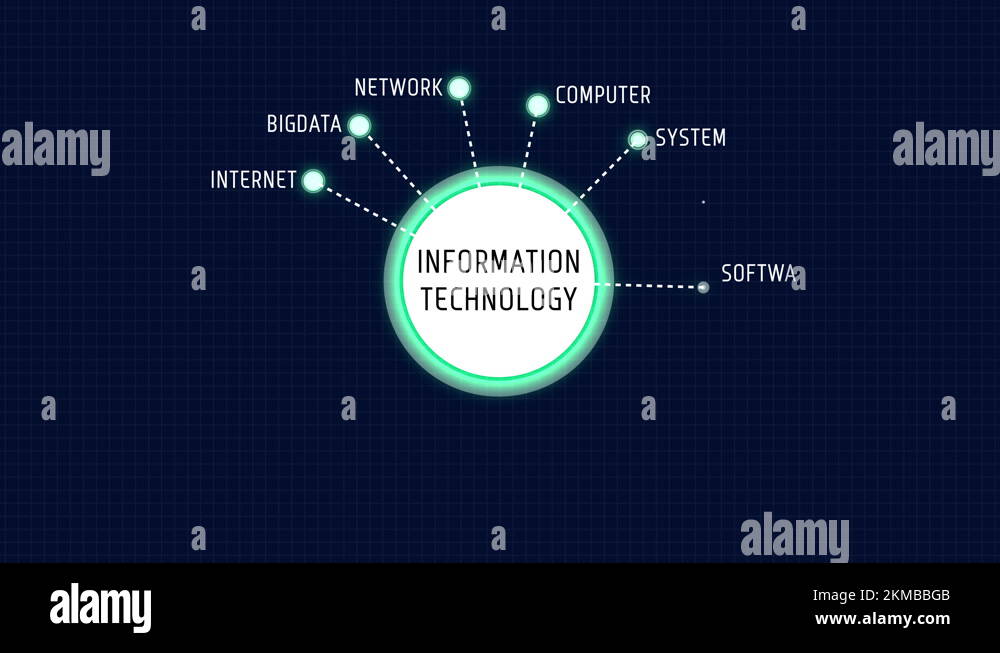 Information Technology Diagram Chart Word list Mind Map Animation Stock ...