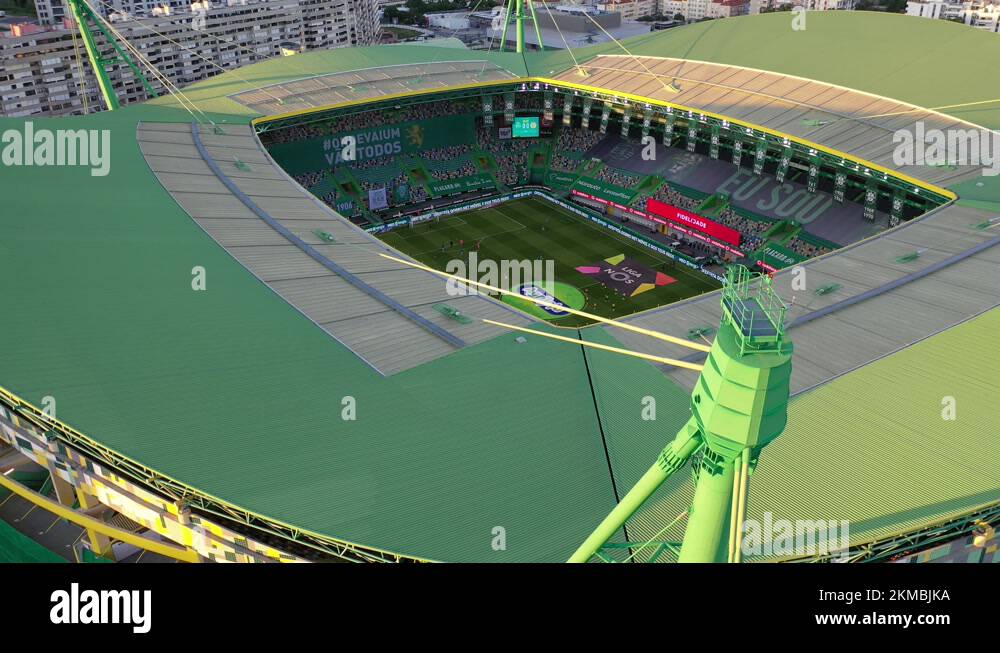 Jose alvalade stadium fans at the jose alvalade stadium Stock Videos