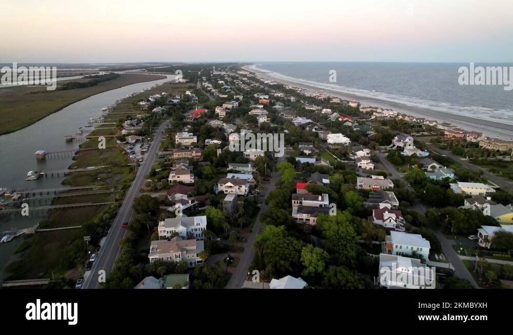 Isle of Palms SC, Isle of Palms South Carolina Aerial of homes and real