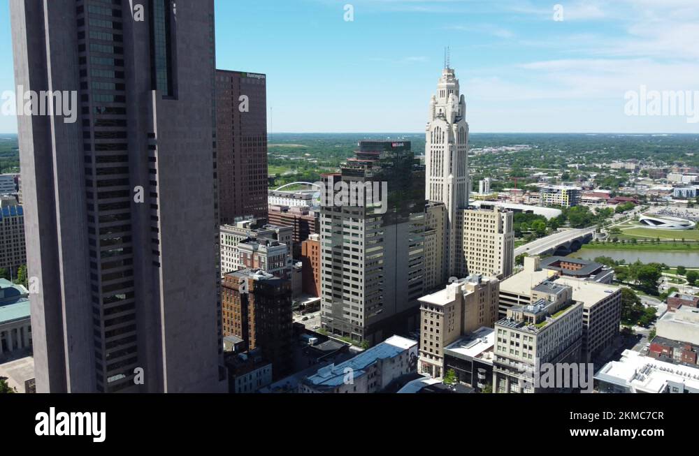 Buildings on columbus ohio skyline Stock Videos & Footage HD and 4K