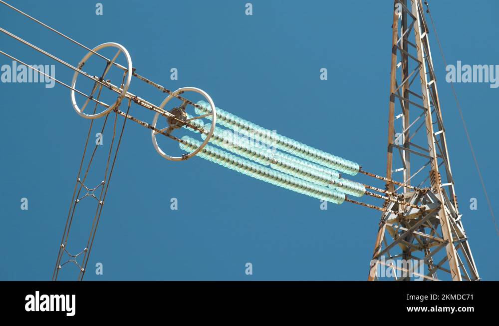 High voltage line insulators Stock Videos & Footage - HD and 4K Video ...