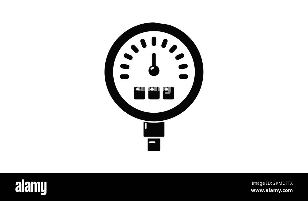 Digital pressure gauge meter isolated Stock Videos & Footage HD and
