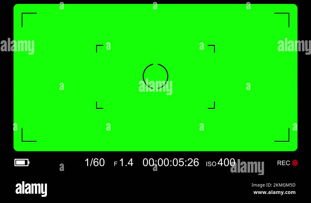 Chroma Key and green screen background. Hand drawn video camera