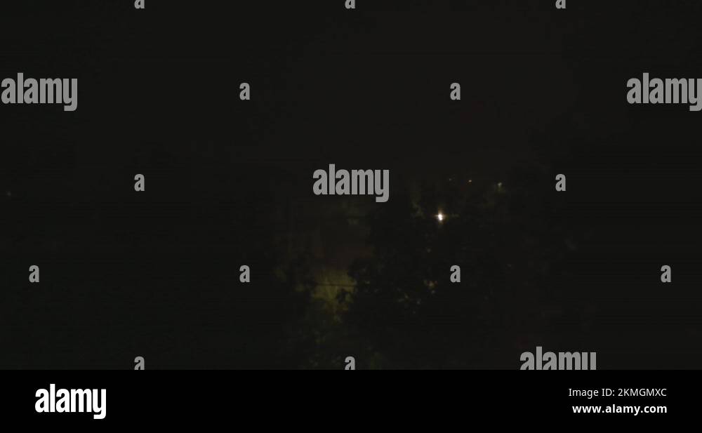 Steady shot, heavy winds paired with heavy lightning flashes reveal