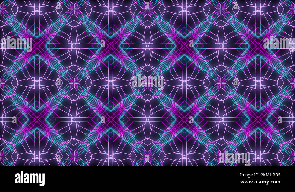 4K kaleidoscope Neon VJ Loop Abstract Lines Background Loop Animation ...