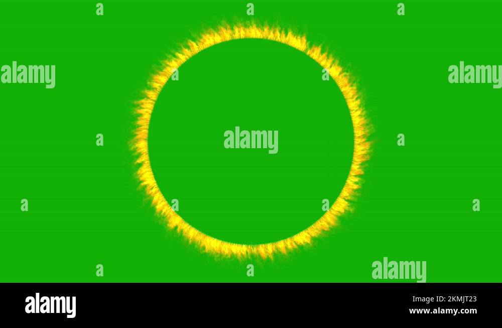 Fire circle green screen motion graphics Stock Video Footage Alamy