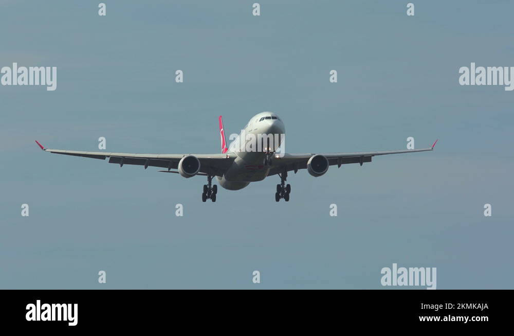 turkish airlines airbus a330 passenger airplane arrival oslo airport norway Stock Video Footage